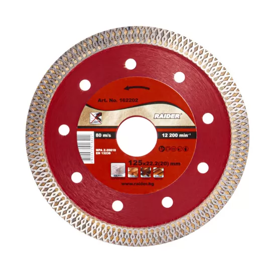 Disc diamantat TURBO super-subtire 125x22.2 mm RD-DD22