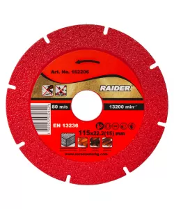 Disc diamantat DRY 115x22.2mm 15mm ultra-subtire RDP-DD27