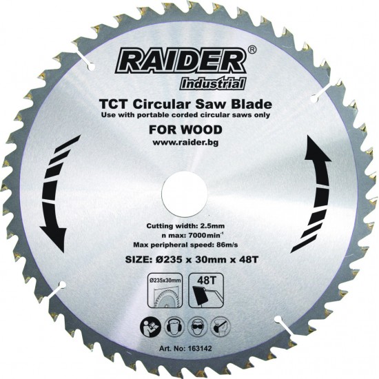 Disc circular pentru lemn 235x48Tx30mm TCT RDI-CS27