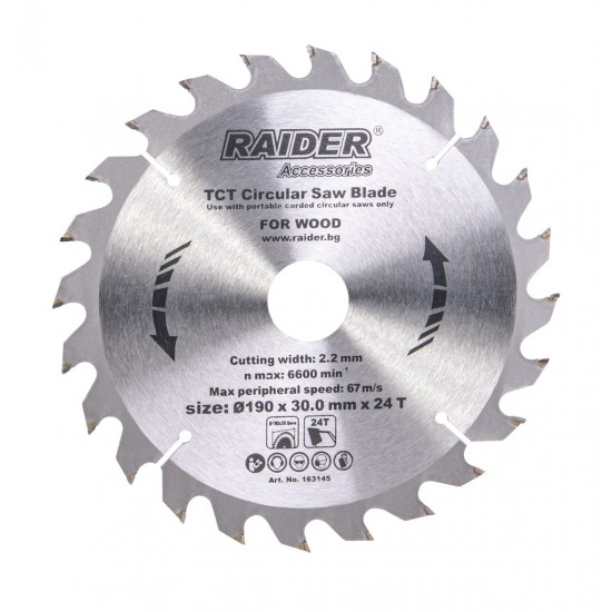 Disc circular pentru lemn 190х24Тх30mm
