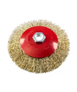 Perie conica din sarma alamita ø125mm pt polizor unghiular