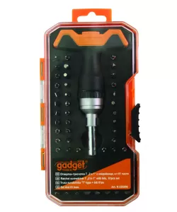 Surubelnita cu clichet ,maner T "2 in 1" cu biti , 61pcs set