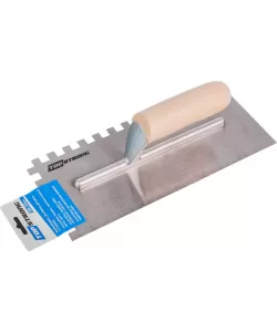 Gletiera cu maner lemn fara dinti 280x120mm cu dinti TS