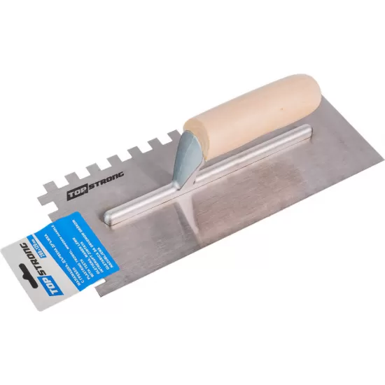 Gletiera cu maner lemn fara dinti 280x120mm cu dinti TS