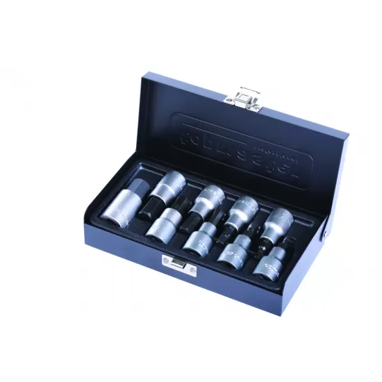 Set tubulare cu biti 1/2" 4-17mm 9pcs CR-V TMP