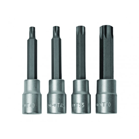 Set 4 biti torx act.1/2" T40-T70 100mm CR-V TMP