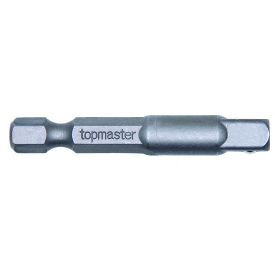 Adaptor 1/4" hex x 1/4 patrat 50mm