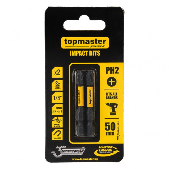 Bit de impact 50mm PH2, 2 buc. TMP
