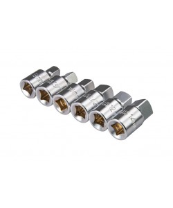Set 6 buc biti 3/8" - 6, 8, 10, 12mm, 3/8", 1/2" TMP