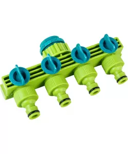 Mufa conector furtun 4 cai cu stop 1/2-3/4 TG