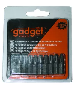 10pcs/Set biti S2 PH-3x25mm GD