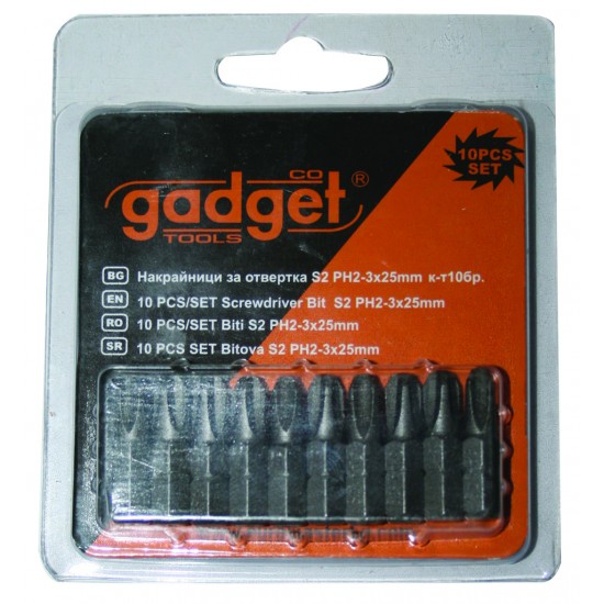 10pcs/Set biti S2 PH-3x25mm GD