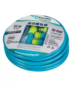 Furtun 1/2" x 15m T+ 4 accesorii TG