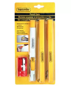 Creioane tamplar + ascutitoare set 7pcs TMP