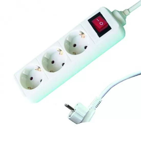 Prelungitor 3 prize 3.0mx1.5mm cu intrerupator