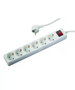 Prelungitor 6 prize 1.5mx1.5mm cu intrerupator