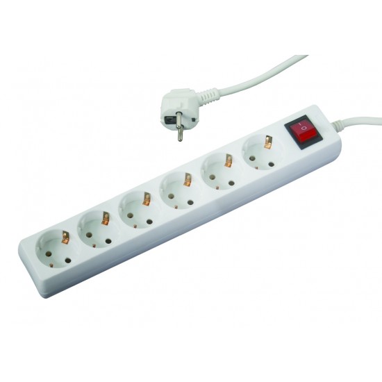 Prelungitor 6 prize 1.5mx1.5mm cu intrerupator