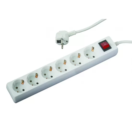 Prelungitor 6 prize 1.5mx1.5mm cu intrerupator