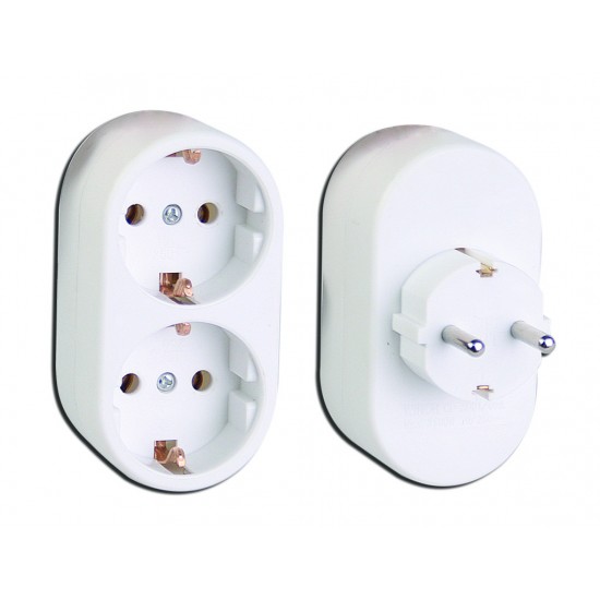 Priza tip splitter dublu Shuko MK