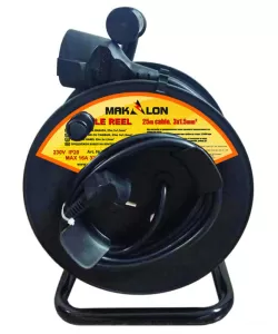 Tambur cu cablu 25m 1.5mm2 cu protectie termica MK