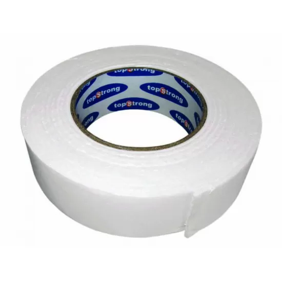 Banda dublu adeziva 18mmx4m alb TS