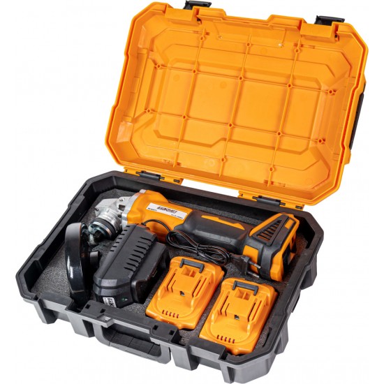 Polizor unghiular brushless Ø125mm 18V 2x4Ah geanta BK-BAG73