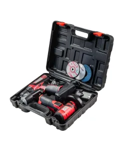 Set Polizor unghiular si bormasina 12V 2x2Ah RDP-CDLCAG03