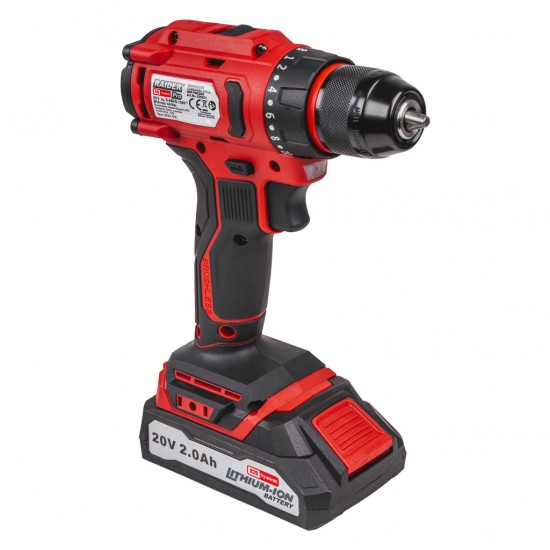 R20 Masina de gaurit brushless 10mm 44Nm 2Ah RDP-PBCD20 Set