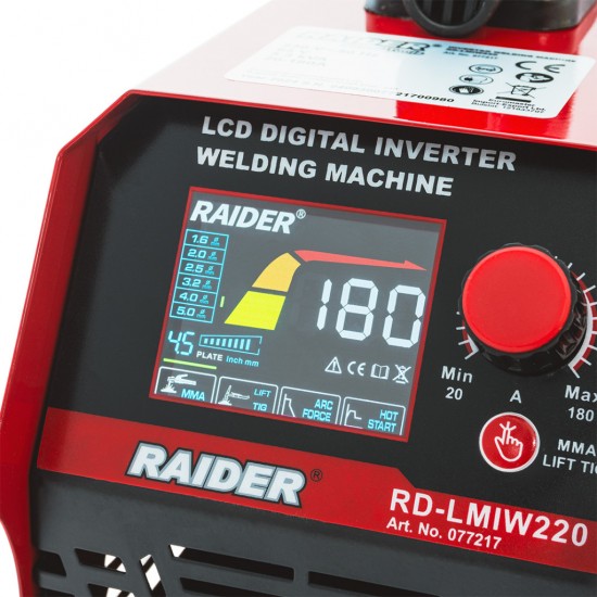 Aparat de sudura inverter 180A LCD RD-LMIW220