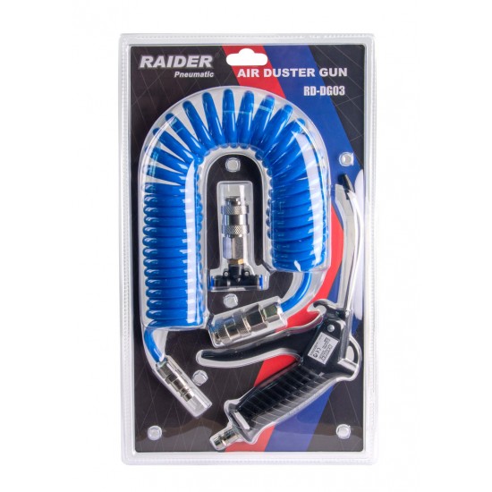 Set pistol pentru suflat cu furtun 5m spiralat 1/4"M&F