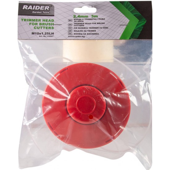 Mosor cu fir pentru motocoasa ø2.40mm x 3m M10x1.25LH RD