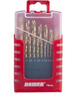 Set 19 burghie HSS+TIN ø  1.0 – 10.0 mm