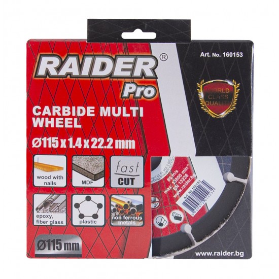 Disc debitare multmaterial cu carbura 115x22.2 mm