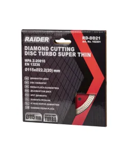 Disc diamantat TURBO super-subtire 115x22.2 mm RD-DD21