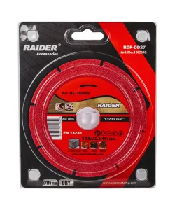 Disc diamantat DRY 115x22.2mm 15mm ultra-subtire RDP-DD27