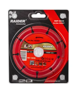Disc diamantat DRY 115x22.2mm 10mm RDP-DD28