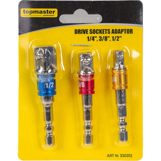 Set adaptoare pentru tubulare cu antrenare 1/4" - 3/8" - 1/2