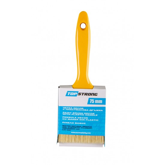 Pensula DECOR cu maner din plastic 75mm TS