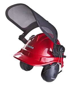 Casca de protectie, viziera cu plasa si protectie urechi RD