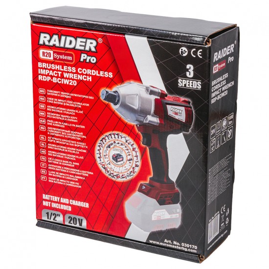 R20 Cheie impact brushless  1/2" 1800Nm  LED RDP-BCIW20 Solo