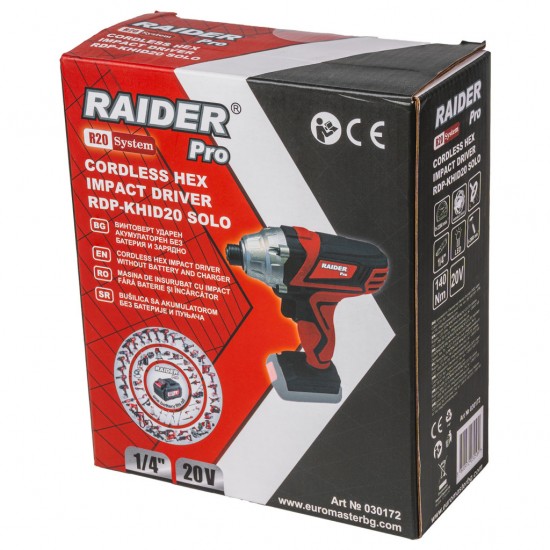 R20 Masina insurubat cu impact HEX1/4" 140Nm Solo RDP-KHID20
