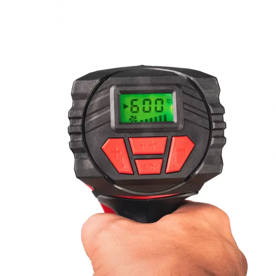 Pistol aer cald 2000W 2trepte LCD 5 accesorii valiza RD-HG28