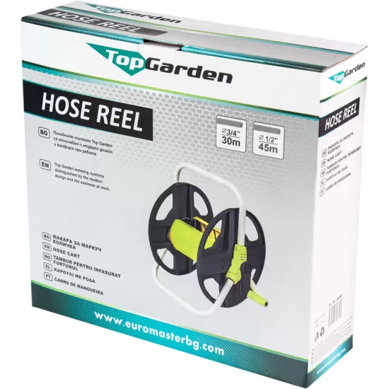 Derulator tambur pentru furtun cadru metalic 45m TG