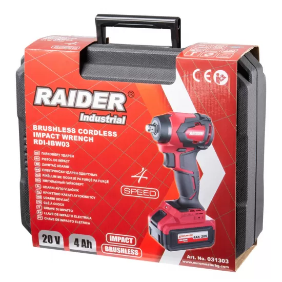 Cheie impact 20V 1x4Ah 280Nm 1/2", 3/8" RDI-IBW03 SET