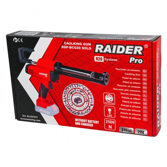R20 Caulking Gun 310ml LED variable speed Solo RDP-BCG20