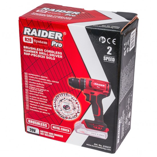 R20 Bormasina cu percutie brushless 10mm50NmSolo RDP-PBCDI20