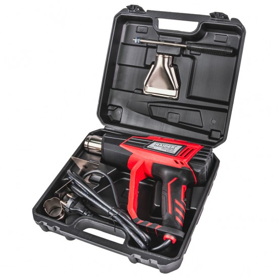 Pistol aer cald 2000W 2 trepte 5 accesorii valiza RD-HG26