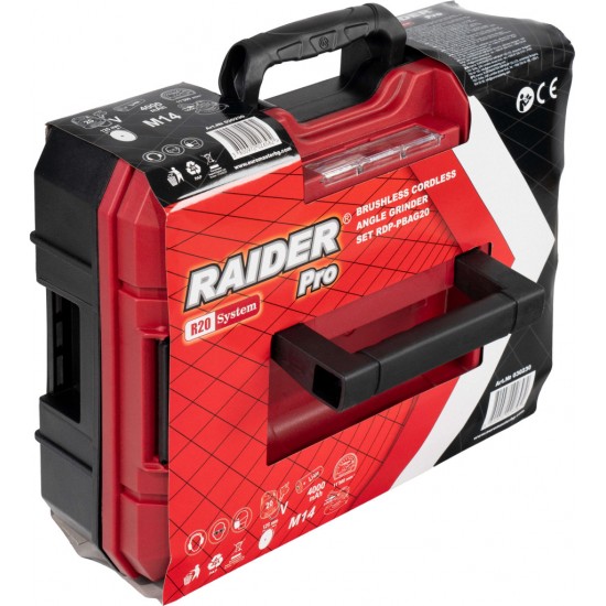 R20 Polizor unghiular brushless 125mm 4Ah RDP-PBAG20Set