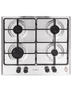 Plita incorporabila Hausberg HB-555, Gaz, 4 arzatoare, Sistem siguranta - Inox