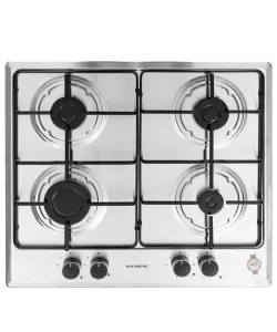 Plita incorporabila Hausberg HB-555, Gaz, 4 arzatoare, Sistem siguranta - Inox